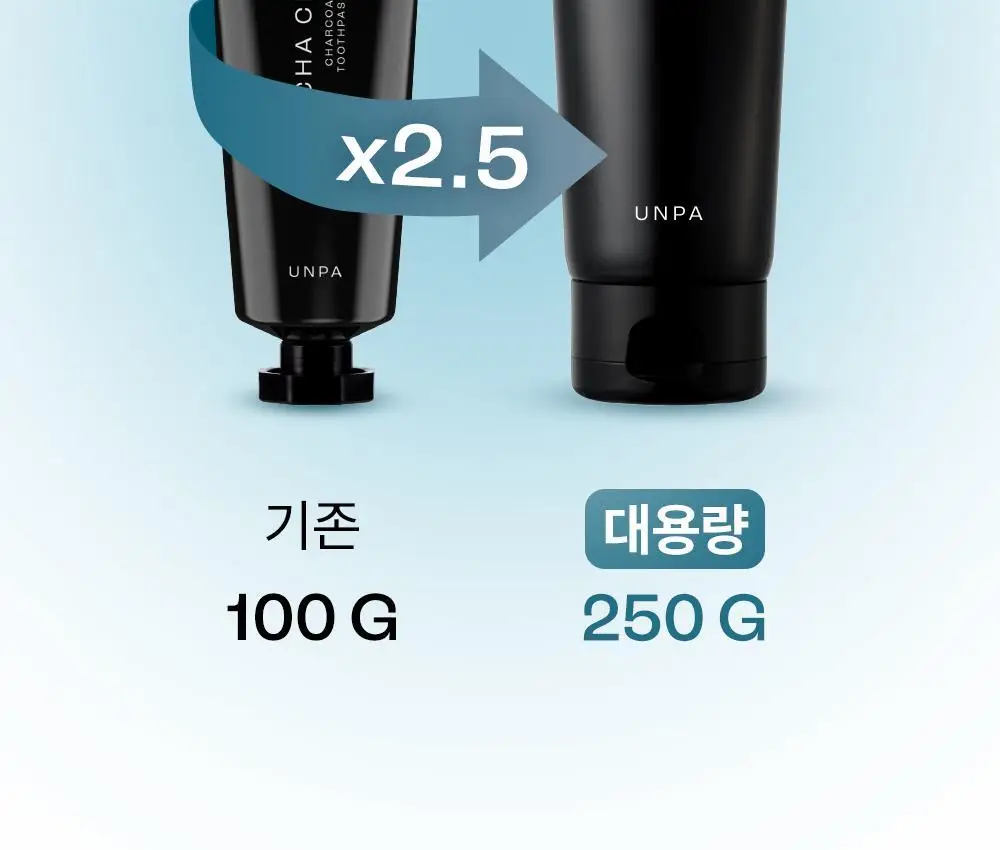 [초대용량/1kg 메가세트]언파 차차 차콜치약 250g 4개입 기획세트 상세페이지 43